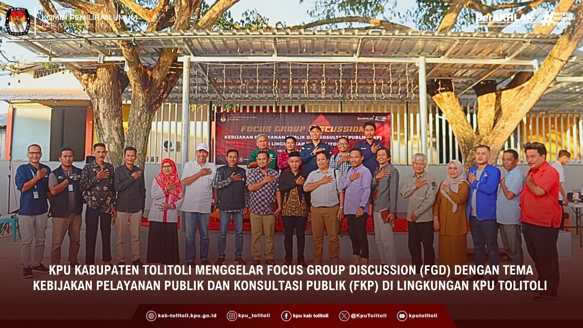 FGD KEBIJAKAN PELAYANAN PUBLIK DAN KONSULTASI PUBLIK (FKP) DI LINGKUNGAN KPU KABUPATEN TOLITOLI