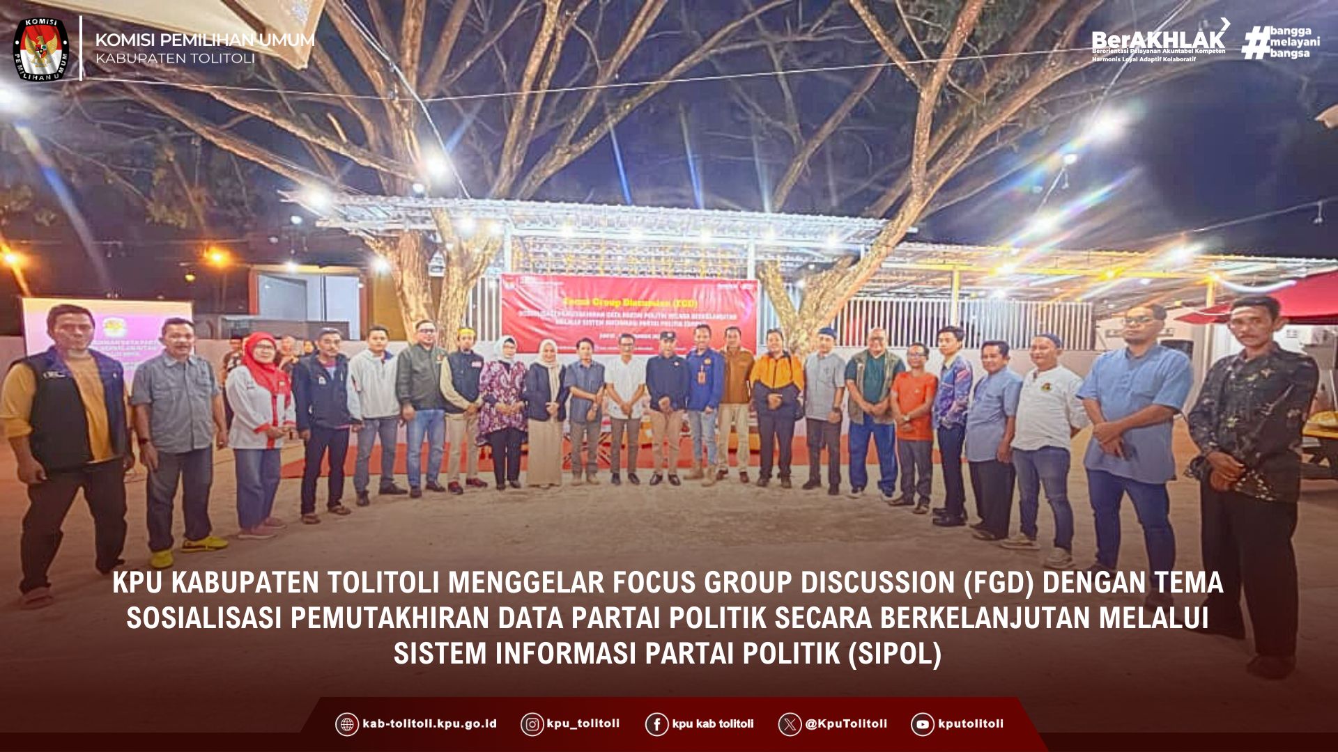 FGD SOSIALISASI PEMUTAKHIRAN DATA PARTAI POLITIK SECARA BERKELANJUTAN MELALUI SIPOL